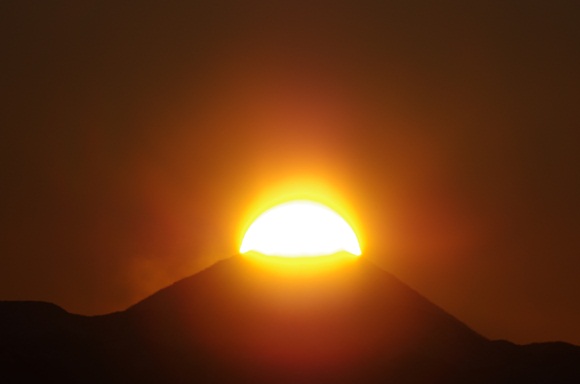 日陰の富士
