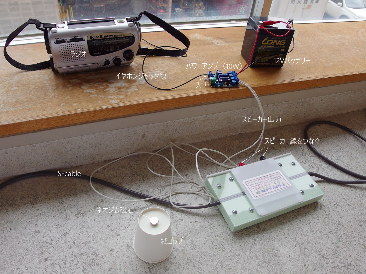 S Cableで音声電磁誘導実験です うみほしのブログ うみほしの部屋